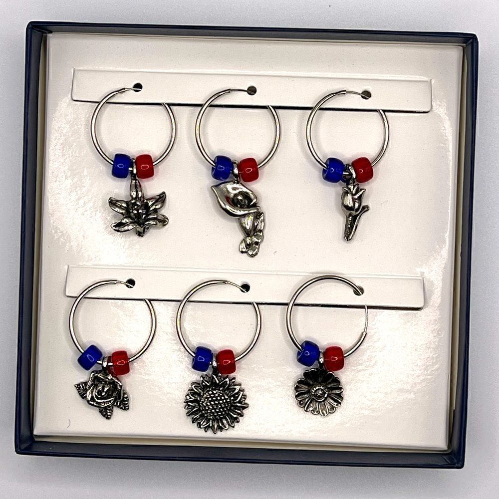 *3/$20* New in box Tommy Hilfiger pewter wine cocktail charms
